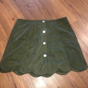 Olive green skirt